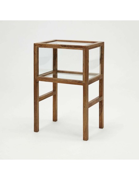 Mesita de Noche MONTRE, Mango Antiguo / Cristal - House Doctor. Vackart