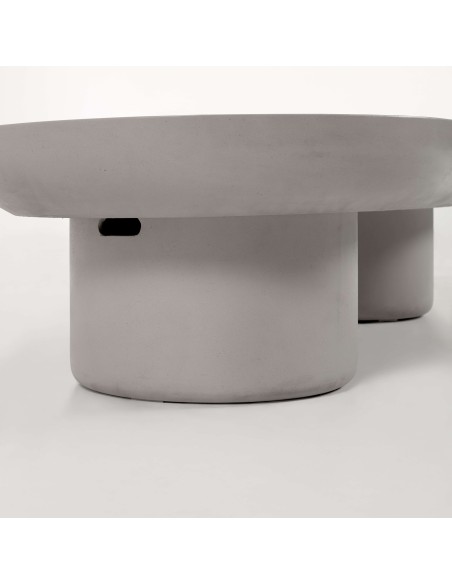 Mesa de centro de exterior Taimi de cemento Ø 140 x 60 cm - Kave Home