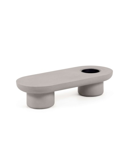 Mesa de centro de exterior Taimi de cemento Ø 140 x 60 cm - Kave Home