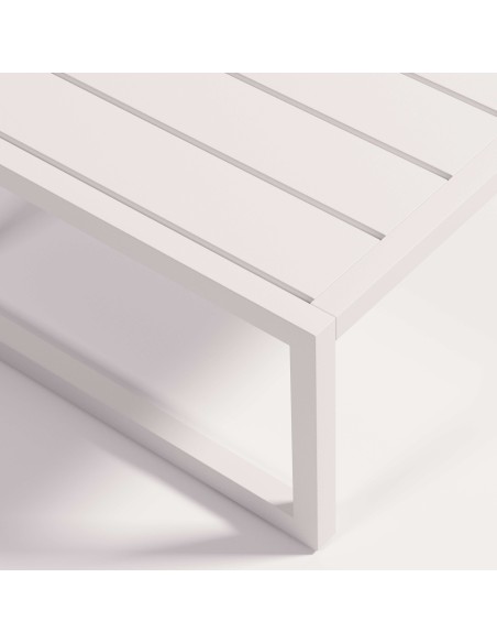 Mesa auxiliar Comova 60 x 60 cm 100% exterior/aluminio blanco - Kave Home