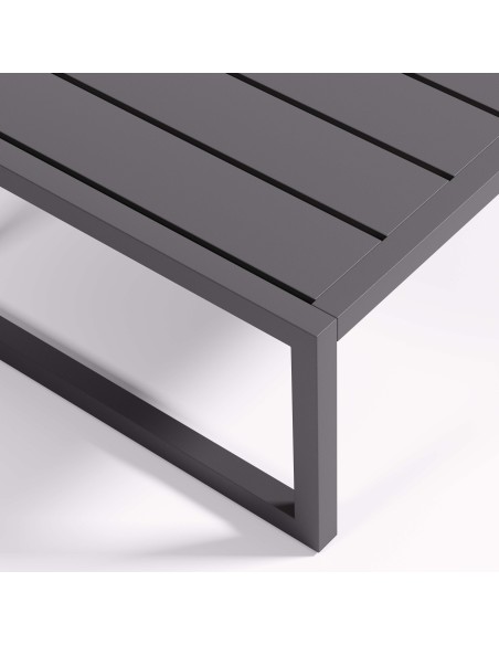 Mesa de centro Comova 60 x 114 cm 100% exterior/aluminio negro - Kave Home