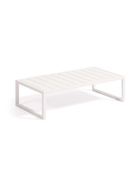 Mesa de centro Comova 60 x 114 cm 100% exterior/aluminio blanco - Kave Home