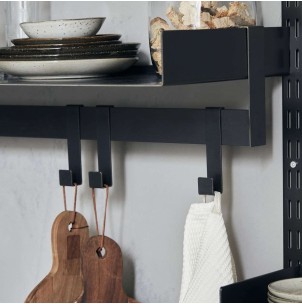 Estantería FARI 5 Ganchos, Metal Negro - House Doctor. Vackart 2