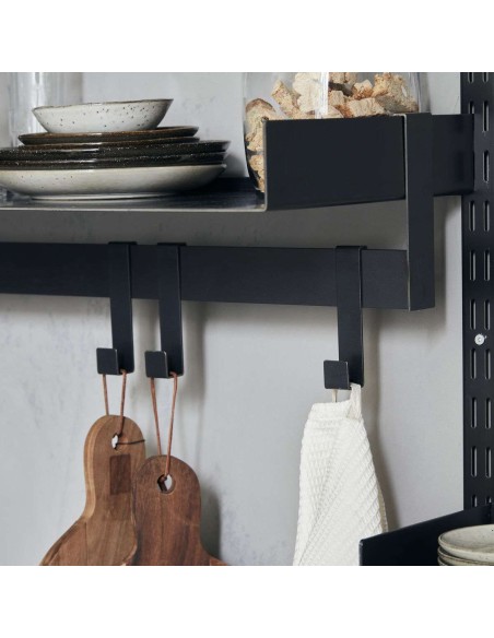 Estantería FARI 5 Ganchos, Metal Negro - House Doctor. Vackart