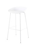 Taburete Alto MYTE 72 cm, Metal / Plástico Blanco