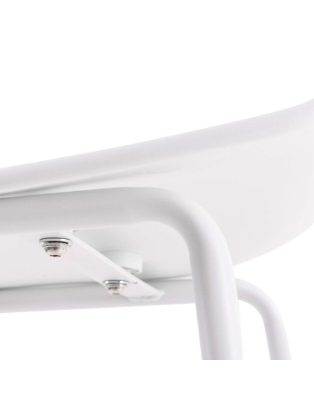 Taburete Alto MYTE 72 cm, Metal / Plástico Blanco. Vackart