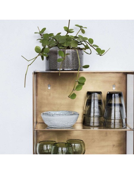 Vitrina de Pared GLASS 35x15x80 cm, Latón - House Doctor. Vackart