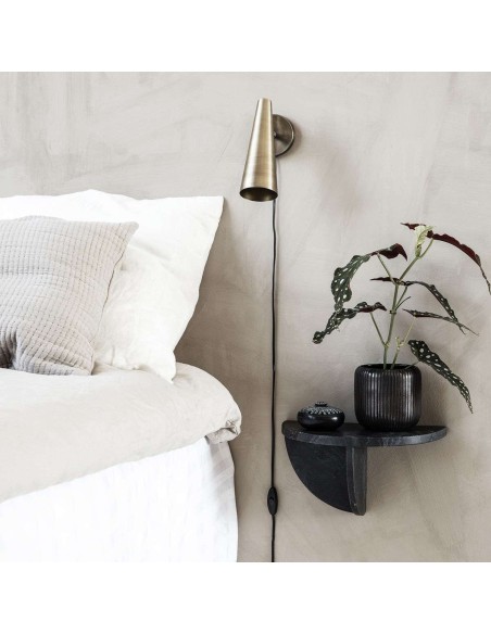 Mesita de Noche MEGA, Mármol Negro - House Doctor. Vackart