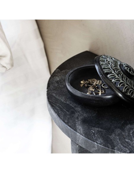 Mesita de Noche MEGA, Mármol Negro - House Doctor. Vackart