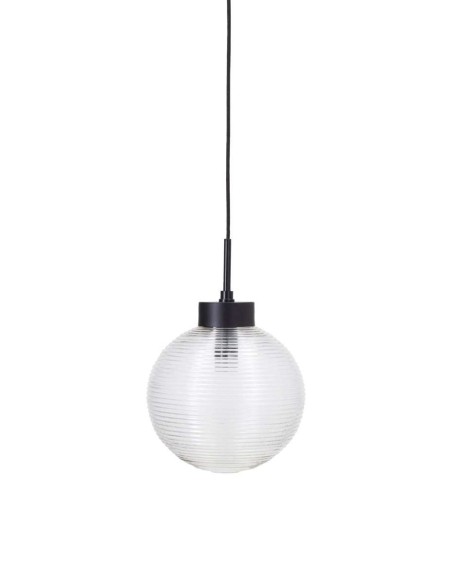 Lámpara de Techo GAIA Ø15 cm, Cristal / Metal Negro - House Doctor. Vackart