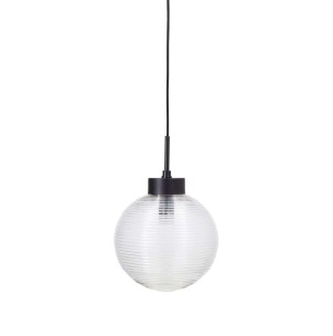 Lámpara de Techo GAIA Ø25 cm, Cristal / Metal Negro - House Doctor. Vackart