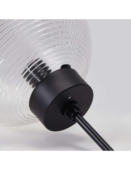 Lámpara de Techo GAIA Ø25 cm, Cristal / Metal Negro - House Doctor. Vackart