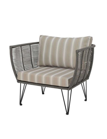 Sillón MUNDO III, Metal / Poliéster Verde / Arena - Bloomingville. Vackart