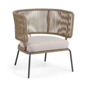 Sillón NADIN cuerda beige/acero galvanizado; Vackart. CC6069J12. Vackart, tu tienda de diseño