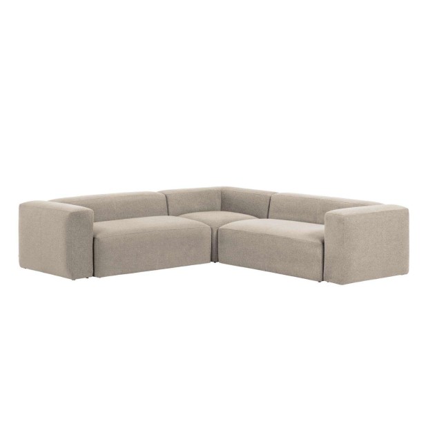 Sofá rinconero Blok 4 plazas beige 290 x 290 cm - Kave Home