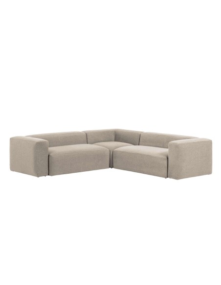 Sofá rinconero Blok 4 plazas beige 290 x 290 cm - Kave Home
