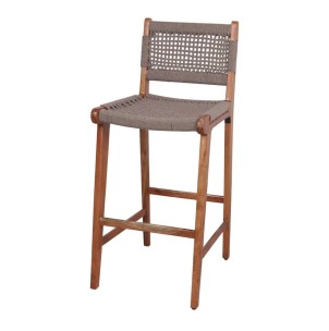 Taburete Alto PATSY 75 cm, Madera Natural / Cuerda Marrón-Vackart.Los más exclusivos y modernos taburetes de diseño nórdico en Vackart, tu tienda diseño online.