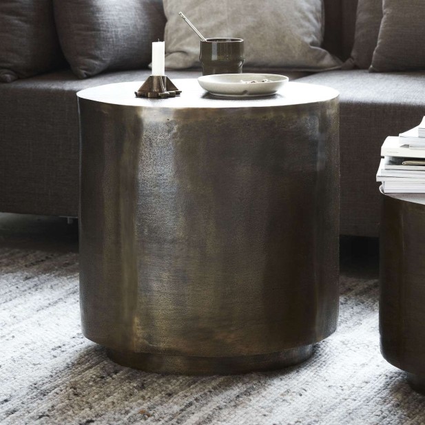 Mesa de Centro ROTA Ø50x50 cm, Latón Antiguo - House Doctor. Vackart