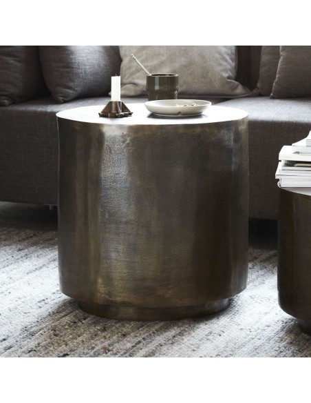 Mesa de Centro ROTA Ø50x50 cm, Latón Antiguo - House Doctor. Vackart