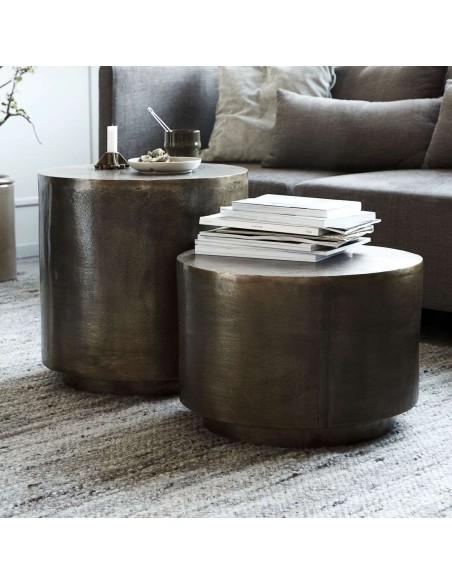 Mesa de Centro ROTA Ø50x50 cm, Latón Antiguo - House Doctor. Vackart