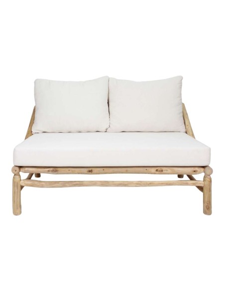 Banco con Cojines THAOLY, Madera Maciza Natural. Vackart