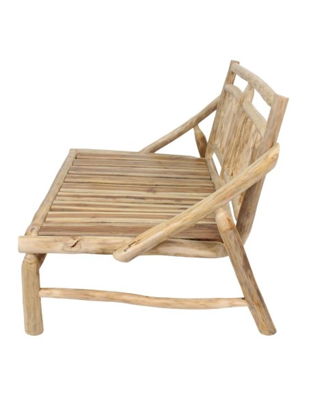Banco con Cojines THAOLY, Madera Maciza Natural. Vackart