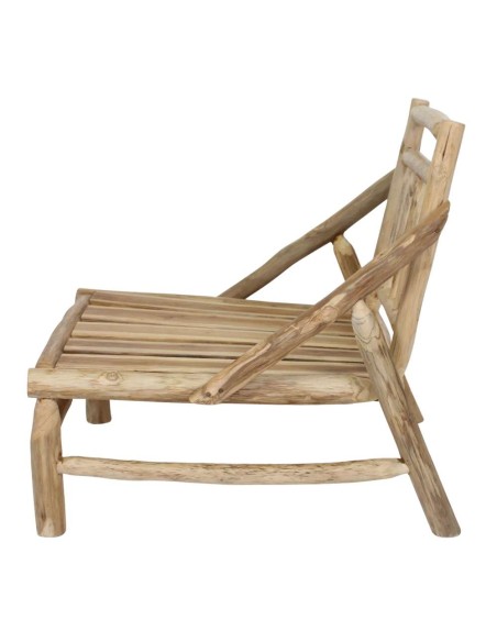Sillón con Cojines THAOLY, Madera Maciza Natural