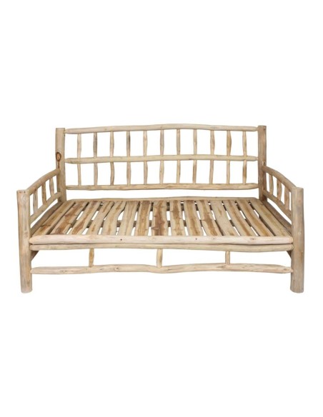 Banco con Cojines PANIOL, Madera Maciza Natural. Vackart