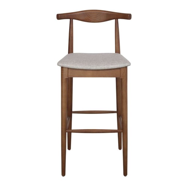 Taburete Alto HANSEN 77 cm, Madera Natural / Textil Arena. Vackart Taburete Alto HANSEN 77 cm, Madera Natural / Textil Arena. Vackart