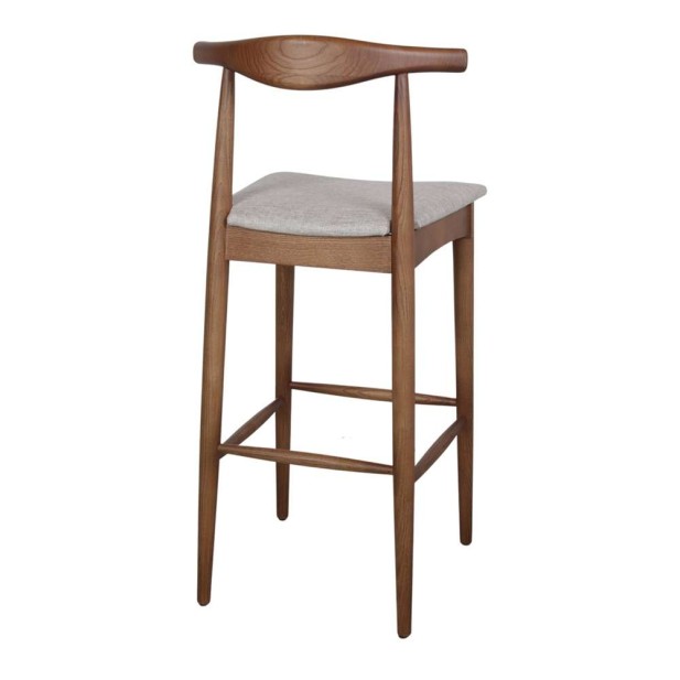 Taburete Alto HANSEN 77 cm, Madera Natural / Textil Arena. Vackart Taburete Alto HANSEN 77 cm, Madera Natural / Textil Arena. Vackart