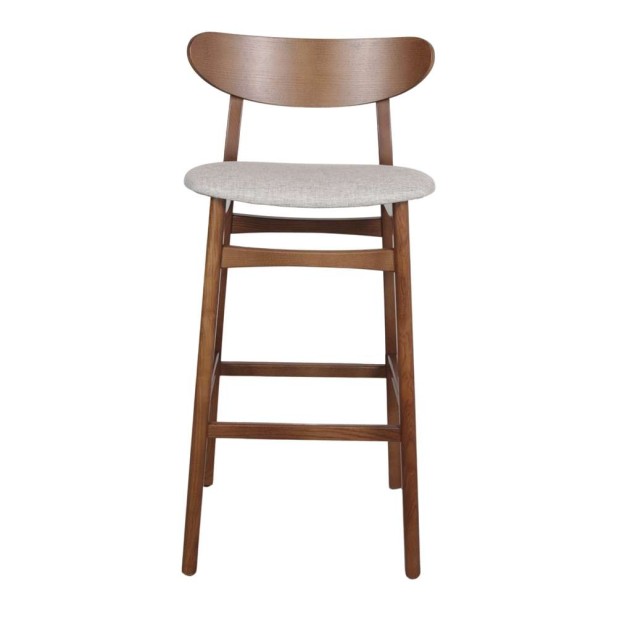 Taburete Alto HOLLAND 78 cm, Madera / Textil Arena. Vackart Taburete Alto HOLLAND 78 cm, Madera / Textil Arena. Vackart