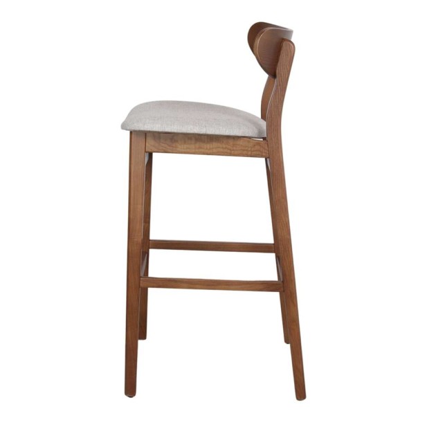 Taburete Alto HOLLAND 78 cm, Madera / Textil Arena. Vackart Taburete Alto HOLLAND 78 cm, Madera / Textil Arena. Vackart