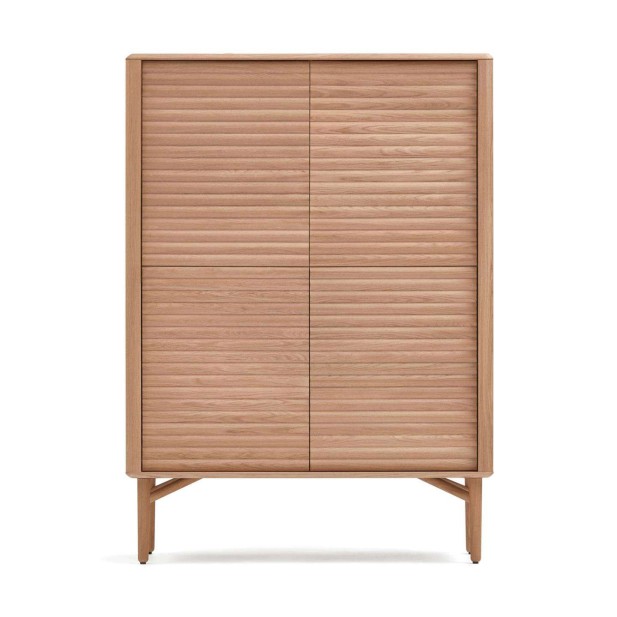 Aparador alto LENON 4 puertas 104,5 x 144 cm roble FSC MIX Credit - Kave Home