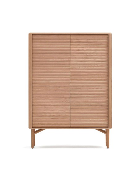 Aparador alto LENON 4 puertas 104,5 x 144 cm roble FSC MIX Credit - Kave Home