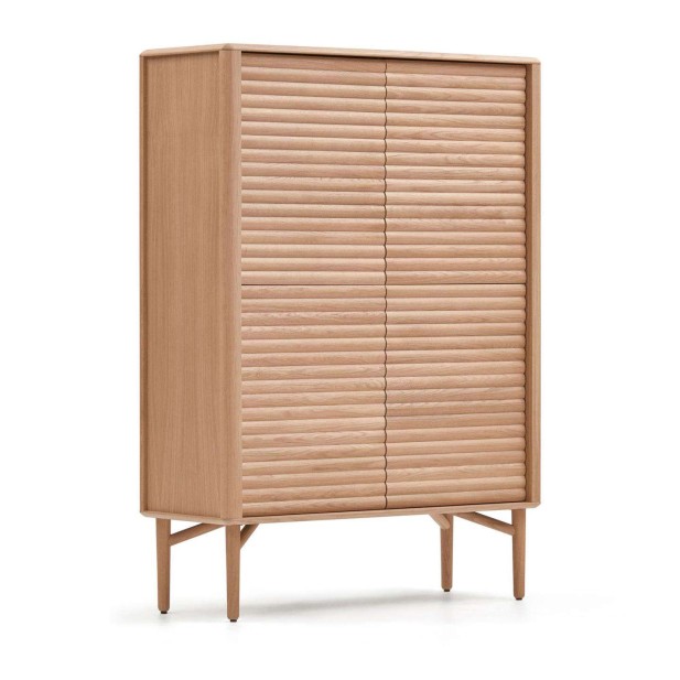 Aparador alto LENON 4 puertas 104,5 x 144 cm roble FSC MIX Credit - Kave Home