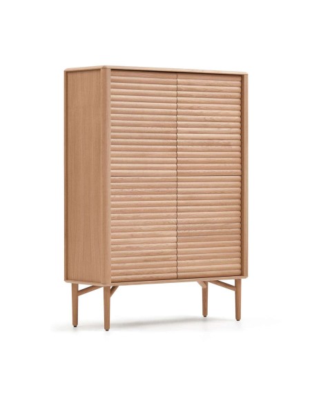 Aparador alto LENON 4 puertas 104,5 x 144 cm roble FSC MIX Credit - Kave Home