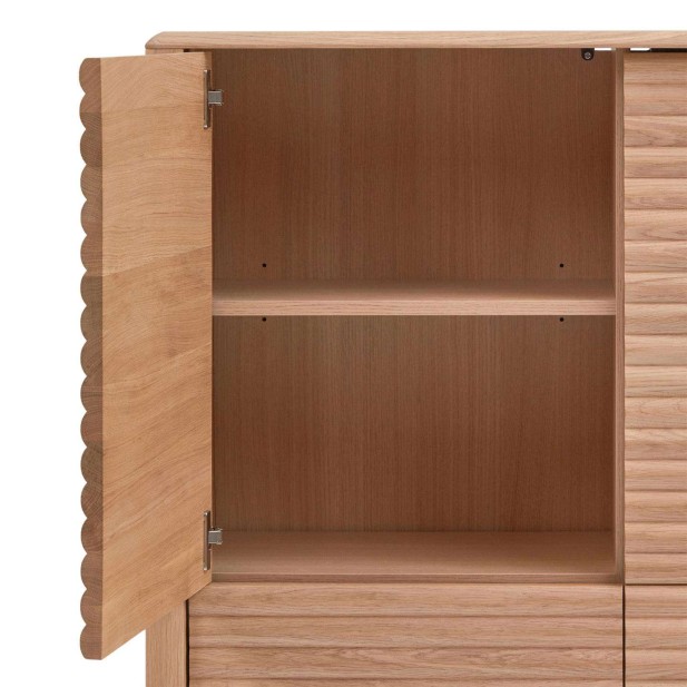 Aparador alto LENON 4 puertas 104,5 x 144 cm roble FSC MIX Credit - Kave Home