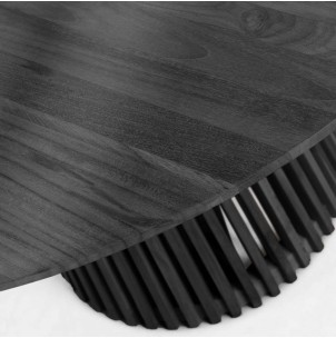 Mesa redonda JEANETTE Ø 90 cm mindi negro  - Kave Home 2