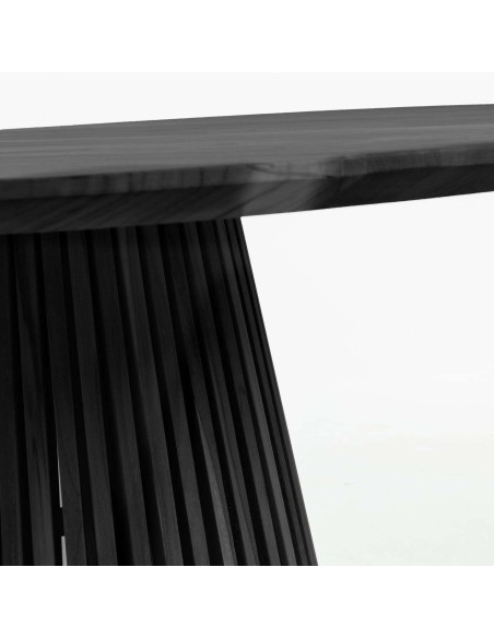 Mesa redonda JEANETTE Ø 90 cm mindi negro - Kave Home