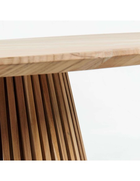 Mesa redonda JEANETTE Ø 90 cm teca - Kave Home