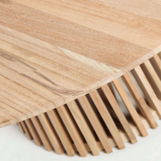 Mesa redonda JEANETTE Ø 90 cm teca  - Kave Home