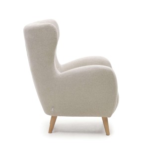 Butaca PATIO chenilla beige/patas haya - Kave Home 2