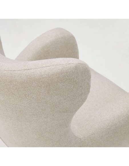 Butaca PATIO chenilla beige/patas haya - Kave Home