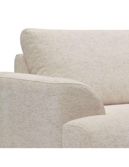 Sofá Karin 3 plazas 231 cm blanco/patas haya - Kave Home