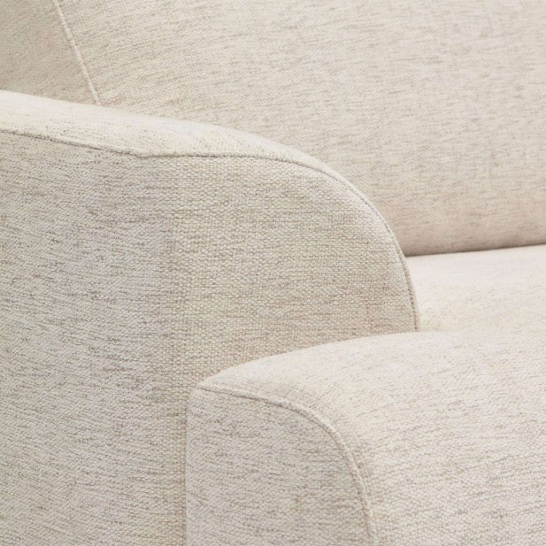 Sofá Karin 3 plazas 231 cm blanco/patas haya - Kave Home