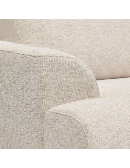 Sofá Karin 3 plazas 231 cm blanco/patas haya - Kave Home