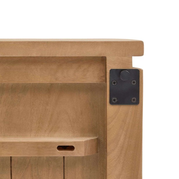 Cabecero LICIA 180 cm mango/metal negro  - Kave Home