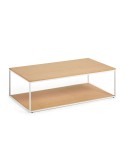 Mesa de centro Yoana 110 x 60 cm roble/metal blanco - Kave Home
