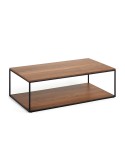 Mesa de centro Yoana 110 x 60 cm nogal/metal negro - Kave Home