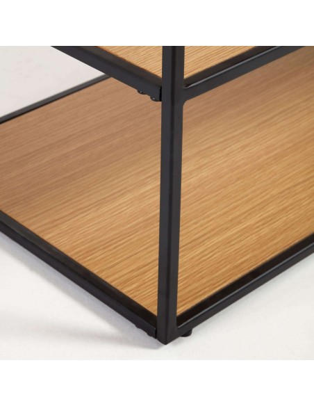 Mueble TV Yoana roble/metal negro 160 x 40 cm - Kave Home